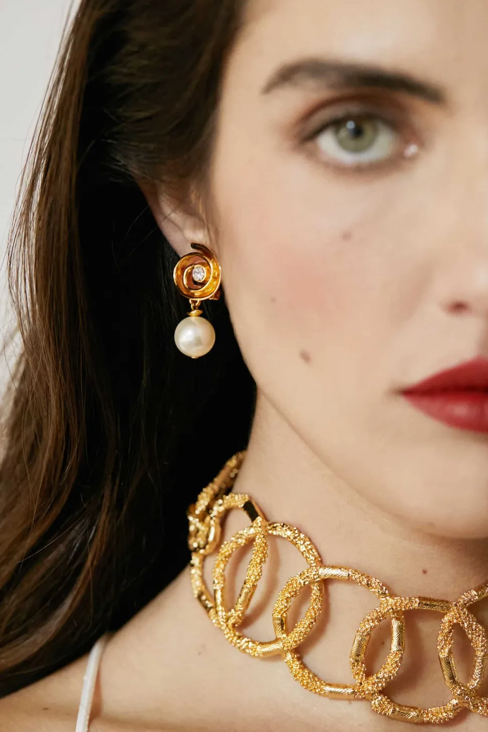 Boucles D'oreille Clips Doré Padmée