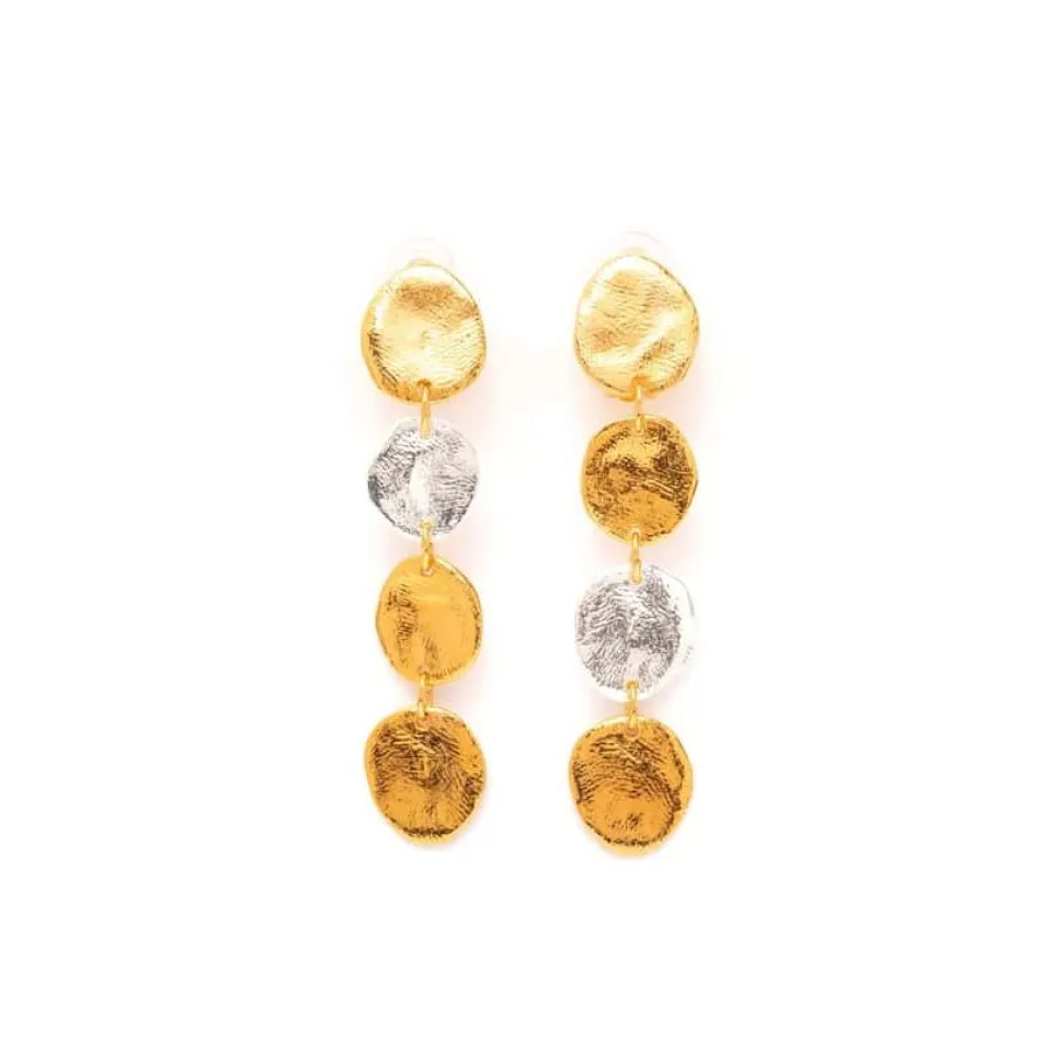 Boucles d'oreilles Clip Doré Argente Mille Et Une Nuit