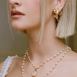 Boucles d'oreilles Clip doré Rencontre imprévue