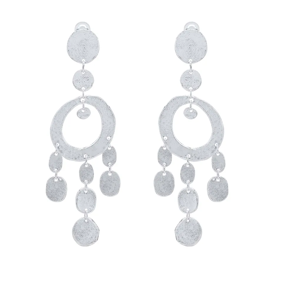 Boucles d'oreilles Clips Argenté Mille et une Nuits