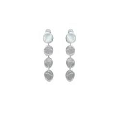 Boucles D'oreilles Clips Argenté Mille Et Une Nuit