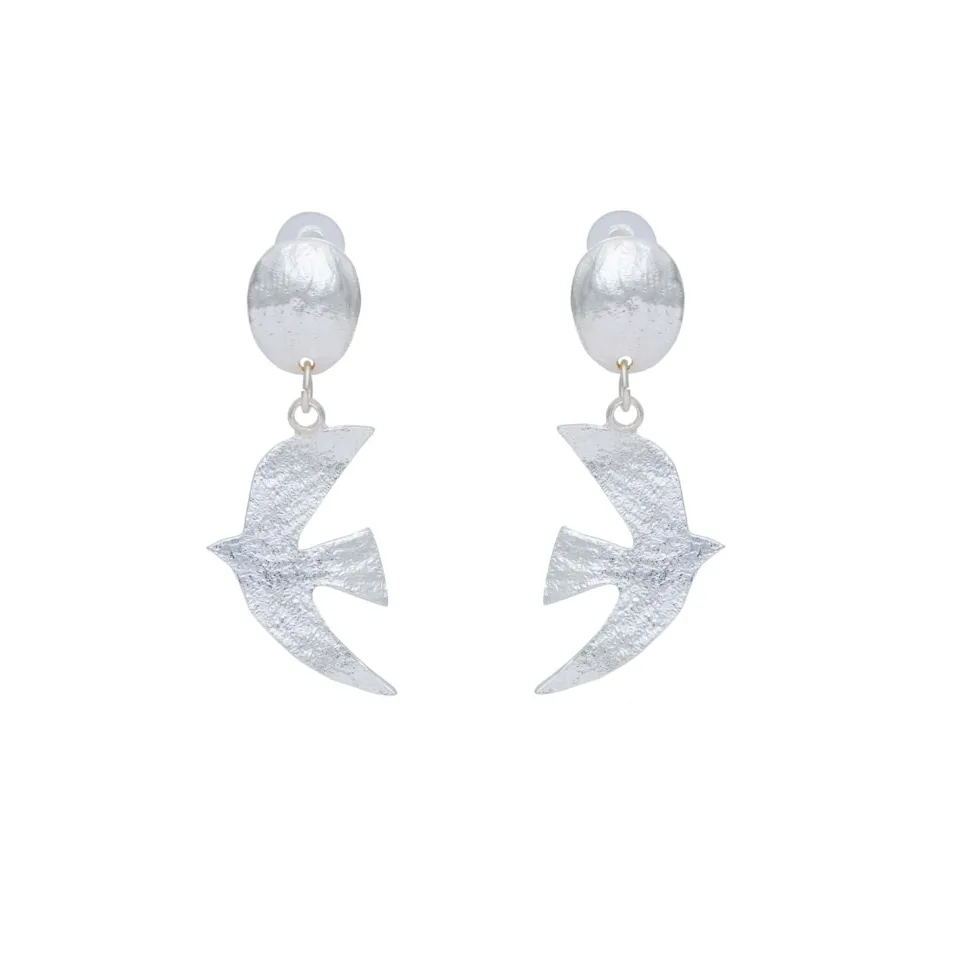 Boucles D'oreilles Clips Argenté Voyage