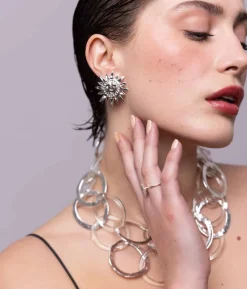 Boucles D'oreilles Clips Argenté 41 Degres