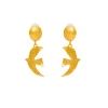 Boucles D'oreilles Clips Doré Voyage