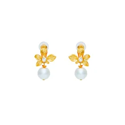 Boucles D'oreilles Clips Doré Végétal