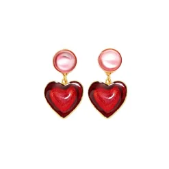 Boucles D'oreilles Clips Doré COEUR