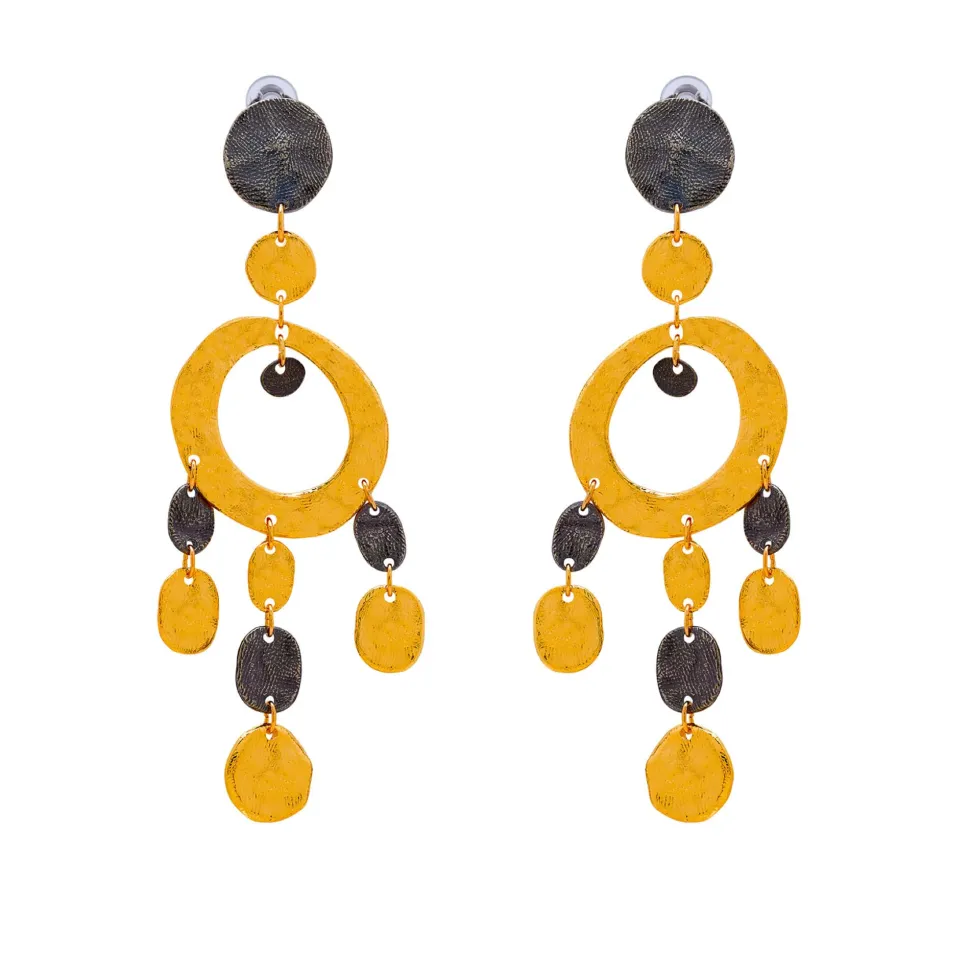 Boucles d'oreilles Clips Doré Laiton Mille et une Nuits