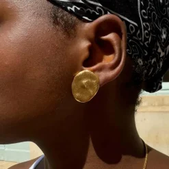 Boucles D'oreilles Clips Doré Mille Et Une Nuit