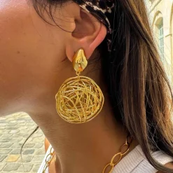 Boucles D'oreilles Clips Doré Padmée