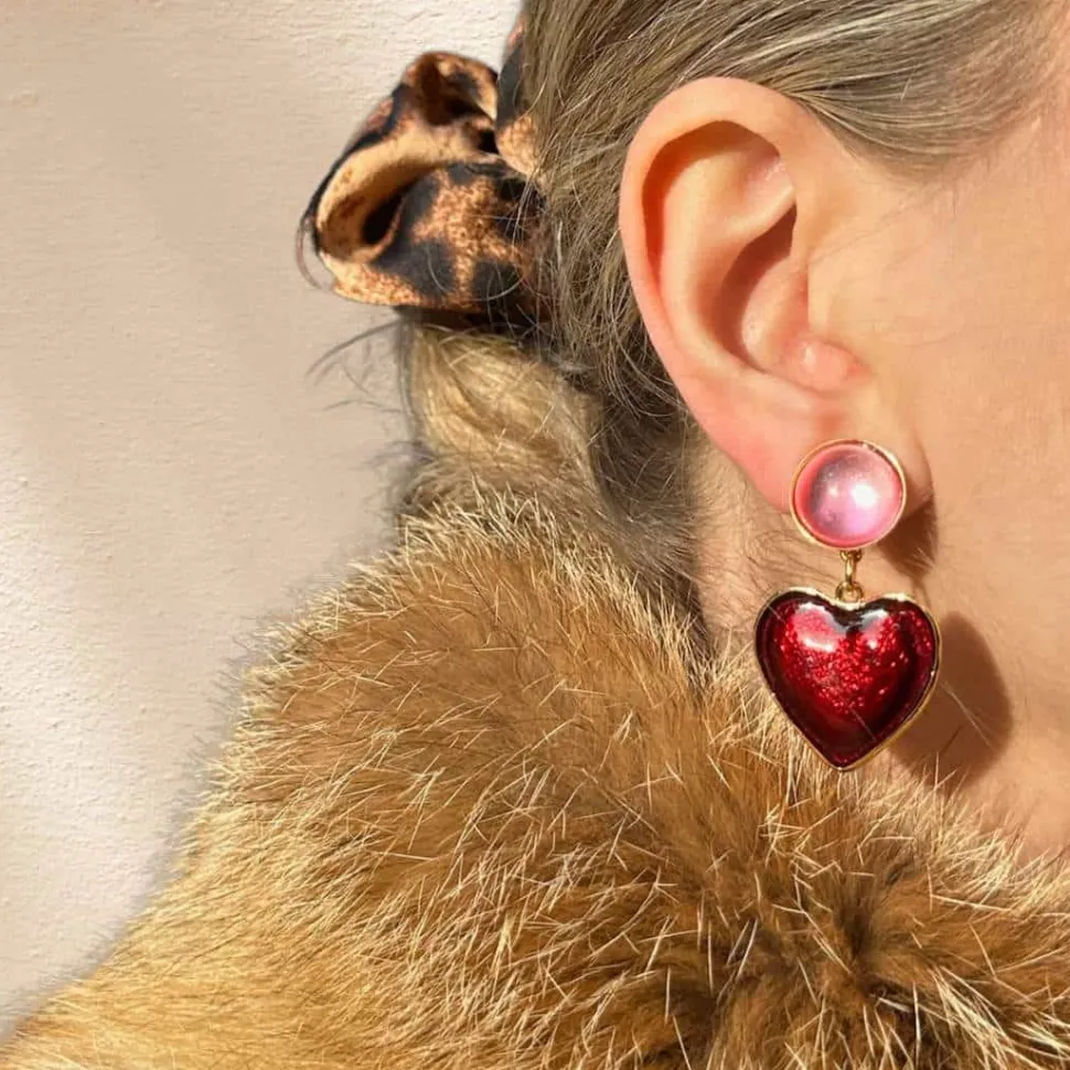 Boucles D'oreilles Clips Doré COEUR