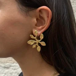 Boucles D'Oreilles Clips Végétal