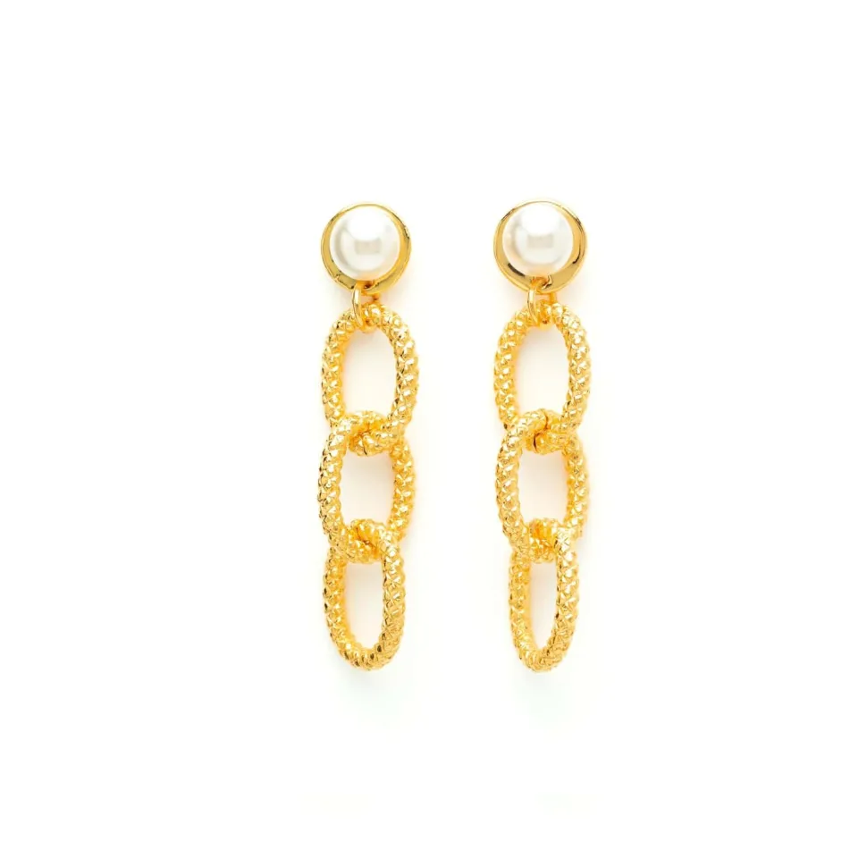 Boucles d'oreilles dorée L'Heure dorée