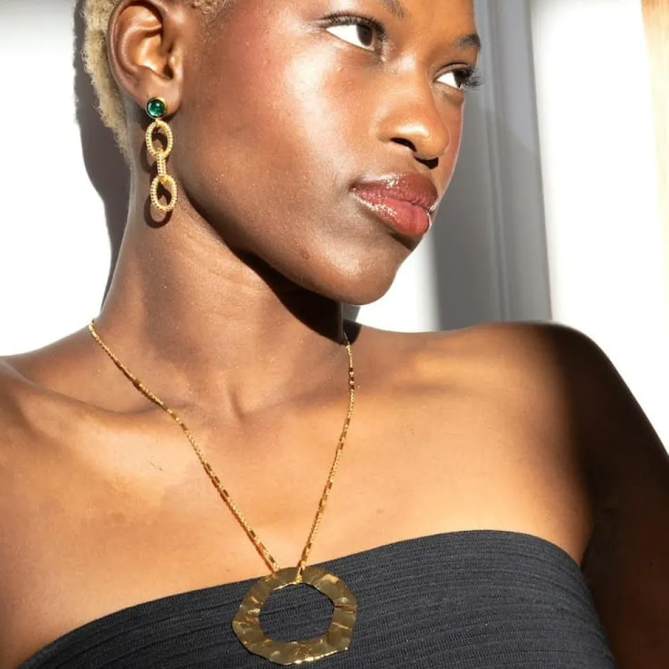 Boucles d'oreilles dorée L'Heure dorée