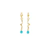 Boucles D'oreilles Percées Doré Arabesque