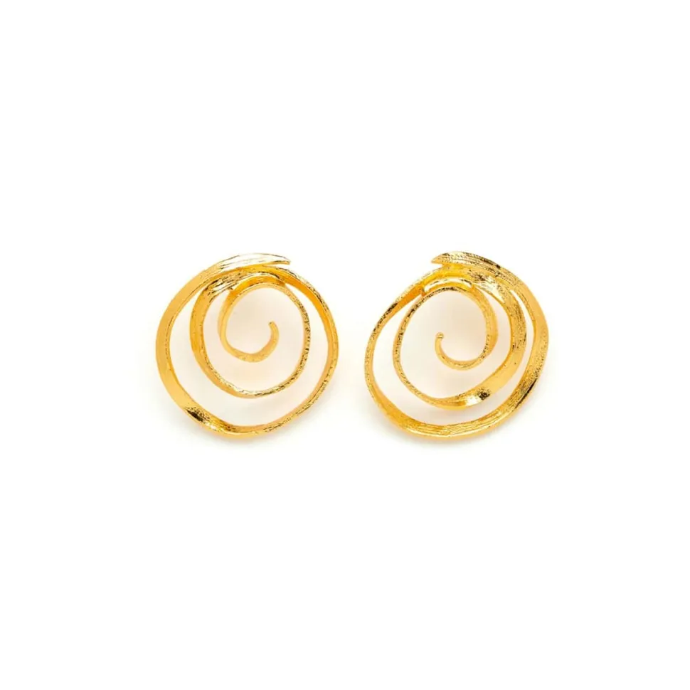 Boucles d'oreilles percées doré Paris