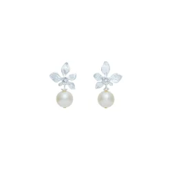 Boucles D’oreilles Percées Argentées Végétal