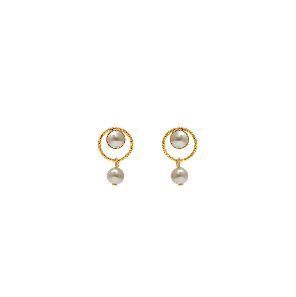 Boucles d'oreilles Percées Doré L'heure Dorée
