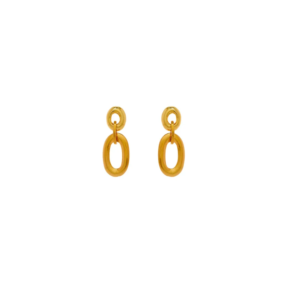 Boucles D'oreilles Percées Doré Céleste