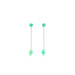 Boucles D'Oreilles Percées Argent Opaline
