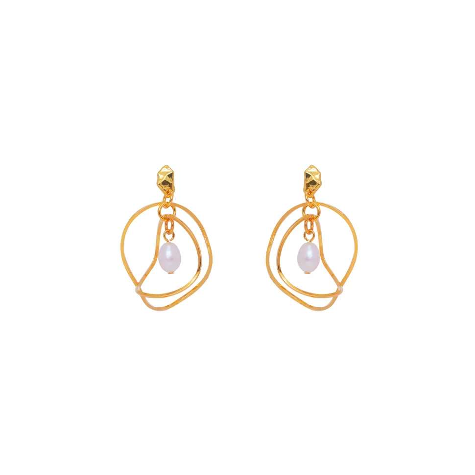 Boucles D'oreilles Percées Doré Maitika