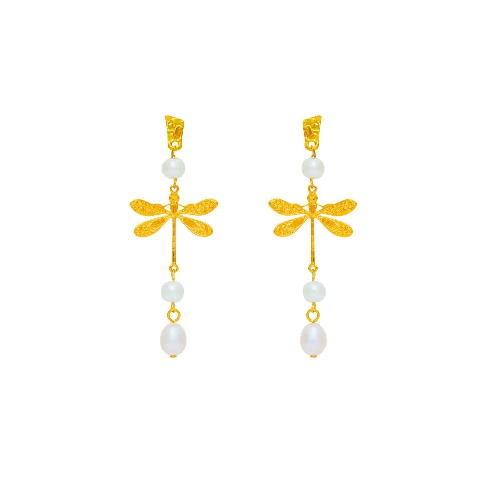 Boucles D'oreilles Percées Doré Maitika