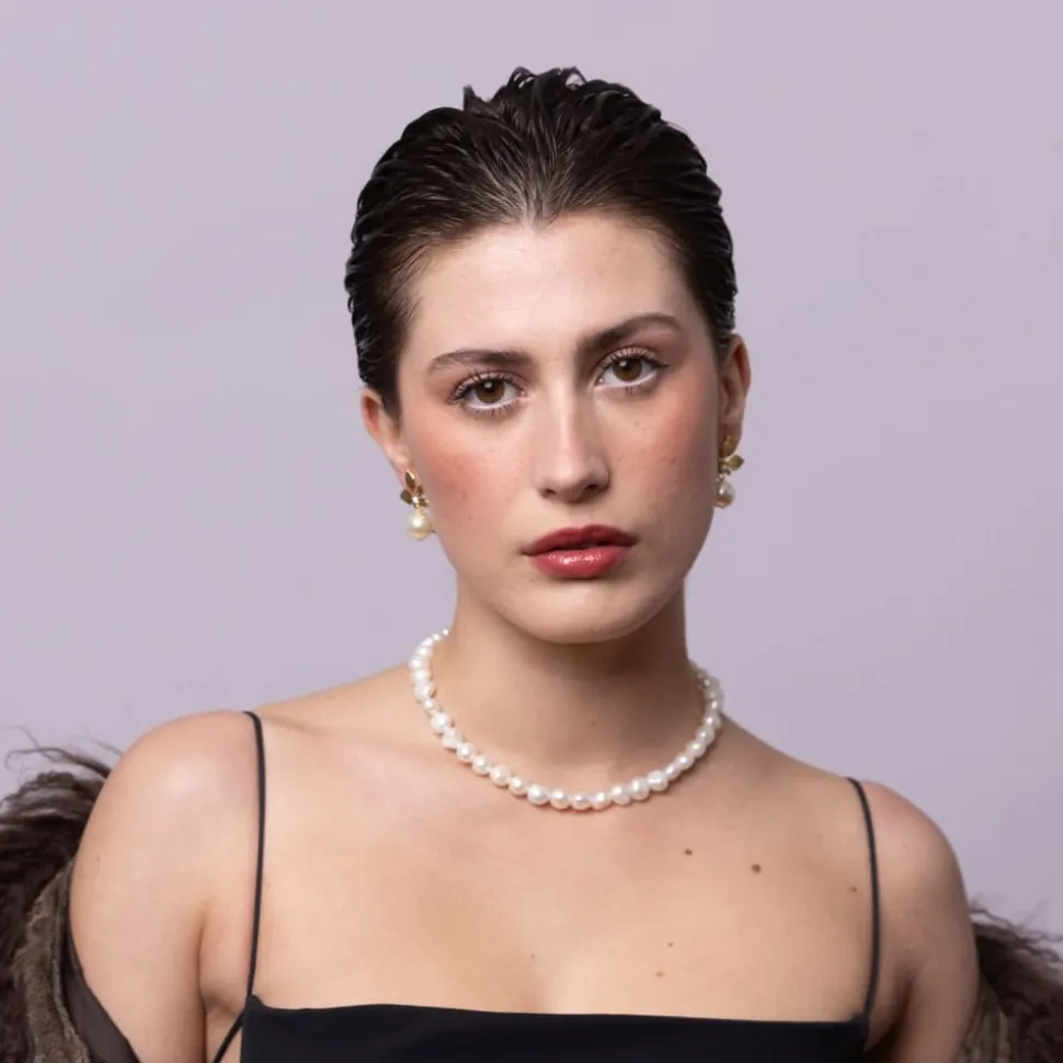 Boucles D’oreilles Percées Argentées Végétal