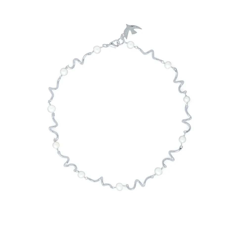 Collier Argenté Arabesque