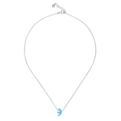 Collier Argent Opaline