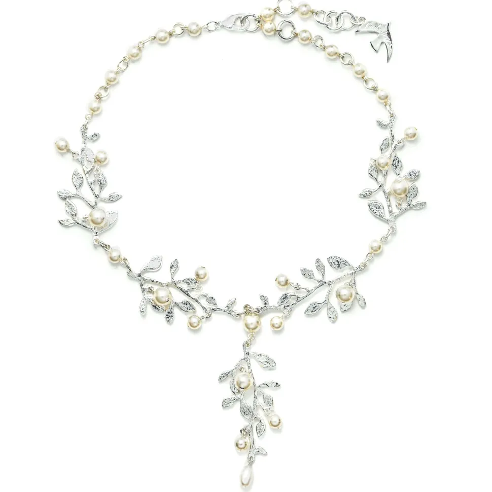 Collier Argenté Végétal