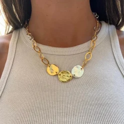 Collier Doré Argente Mille Et Une Nuit