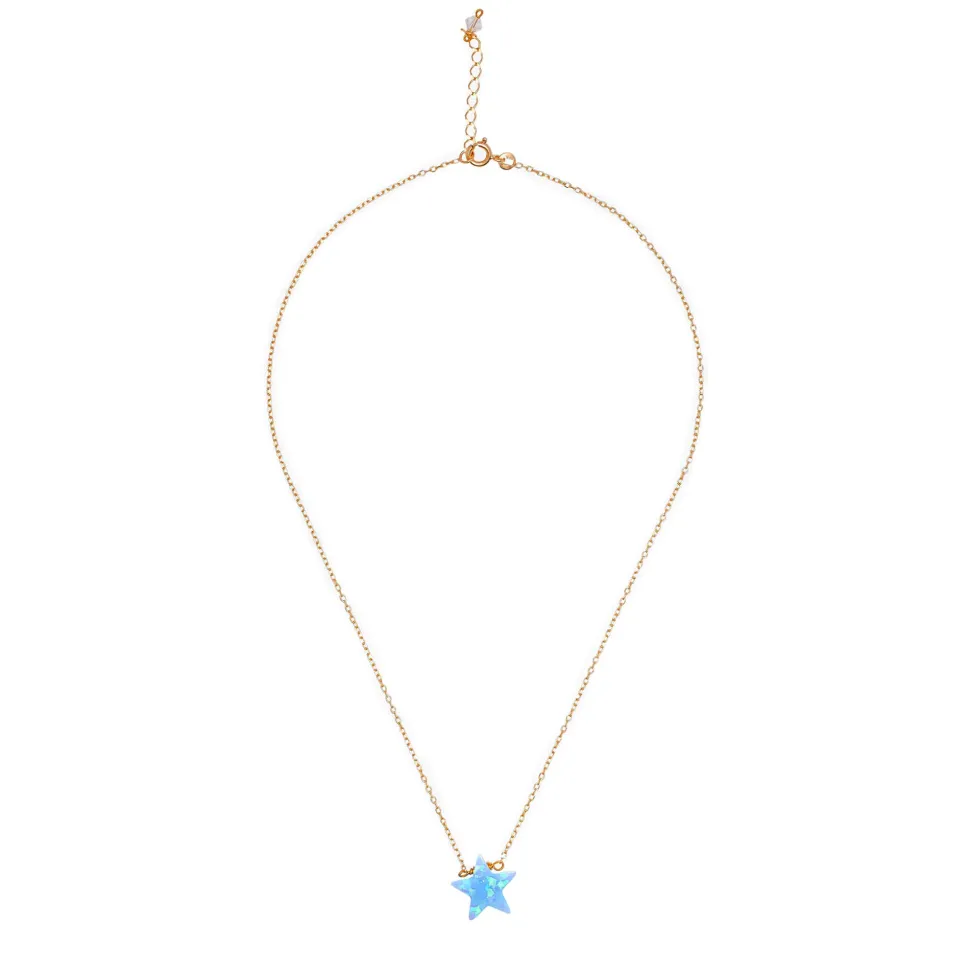 Collier Doré Opaline