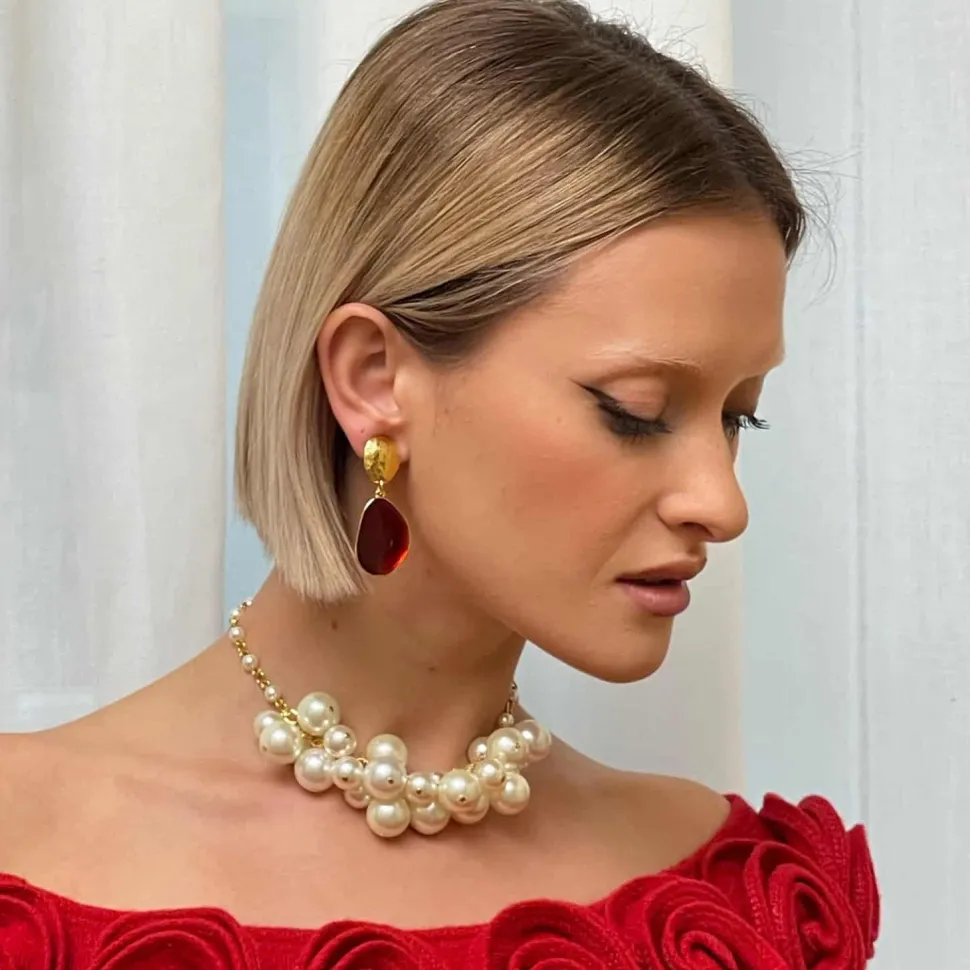 Collier Doré Vegétal