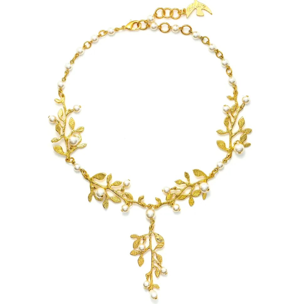 Collier Doré Végétal