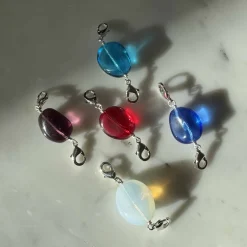 Perle Charms Argentée Blanc Lumière