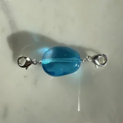 Perle Charms Argentée Bleu Océan