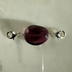 Perle Charms Argentée Violet Nocture